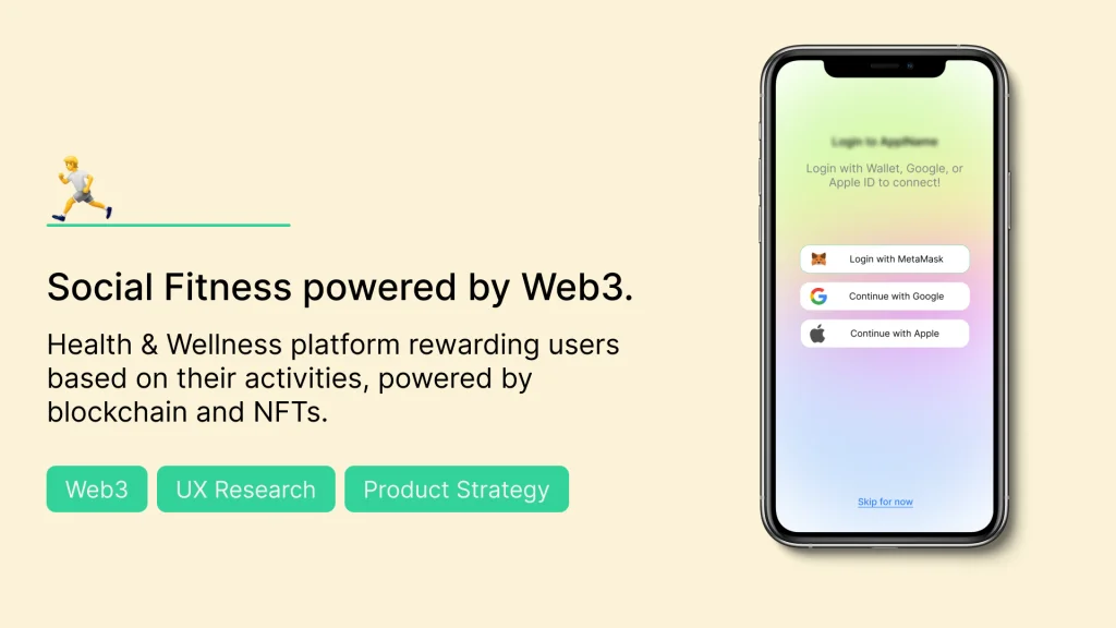 Hero Image for UI/UX Design Case Study for Fitness and wellness powered web3 application